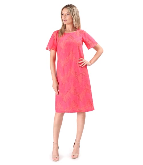 Rochie eleganta din dantela cu bumbac cu motive florale