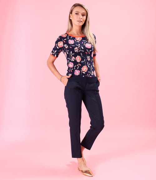 Bluza din jerse elastic imprimat in relief