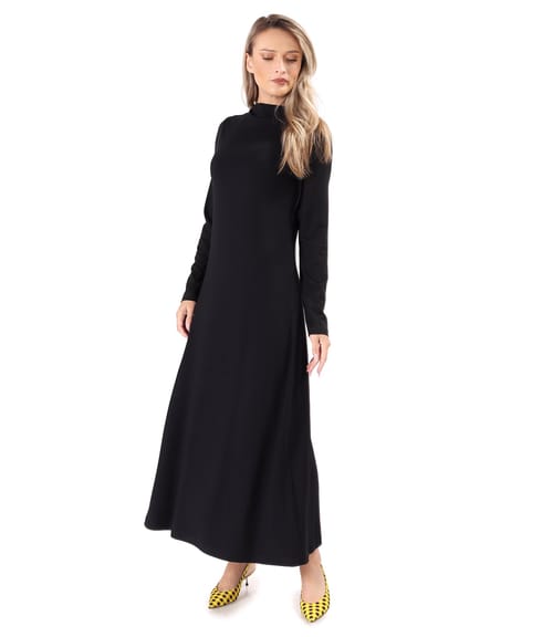 Rochie lunga din jerse elastic cu viscoza