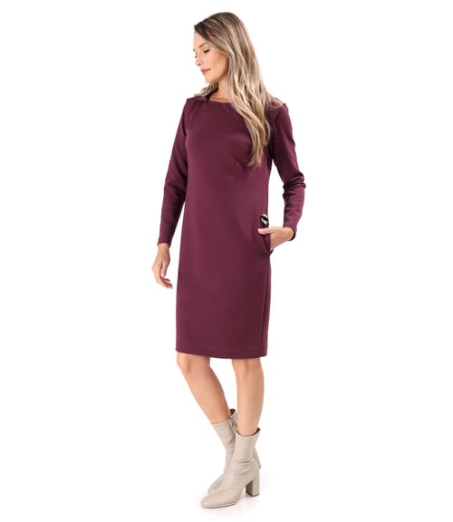 Rochie cu gluga din jerse elastic cu bumbac