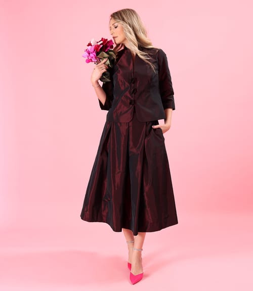 Sacou elegant din tafta usoara cu efect changeante