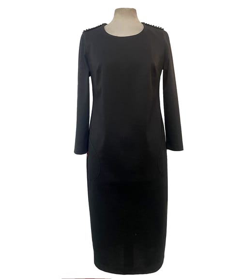 Rochie office din jerse elastic plin cu lana virgina