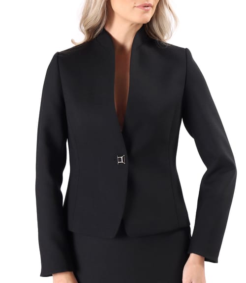Sacou office din stofa elastica cu lana virgina
