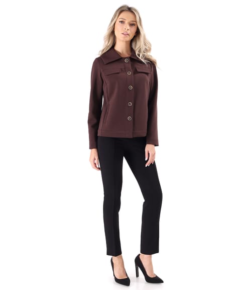 Pantaloni eleganti pana din stofa elastica