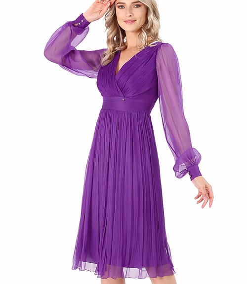 Rochie eleganta din voal de matase naturala