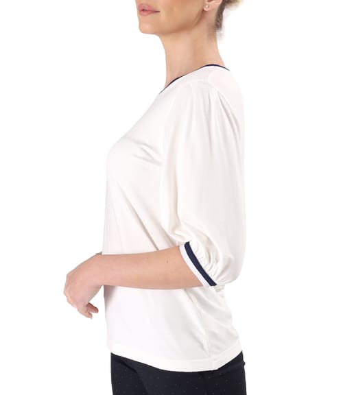 Bluza eleganta din jerse elastic cu maneci 3/4