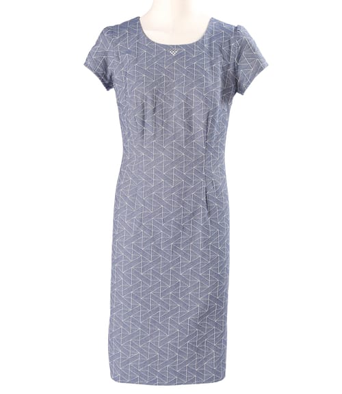 Rochie office din bumbac elastic tip denim