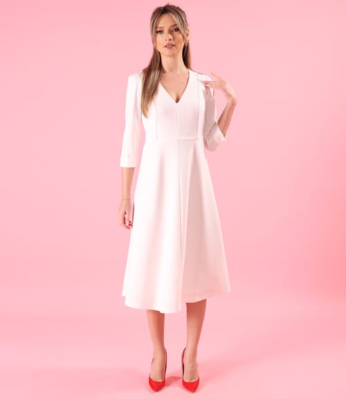 Rochie office clos din stofa elastica cu viscoza