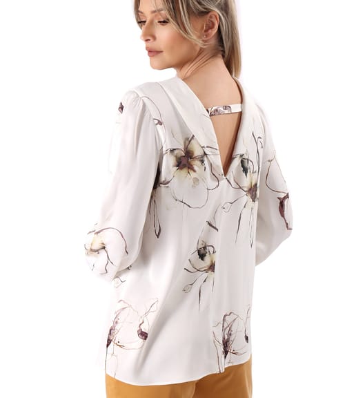 Bluza eleganta cu decolteu adanc la spate