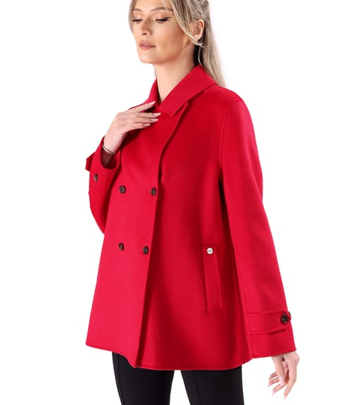 Jacheta scurta din stofa cu lana si casmir