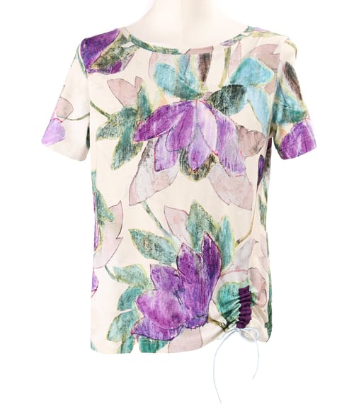 Bluza din jerse elastic cu snur in partea de jos