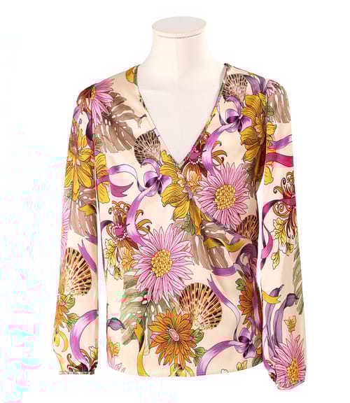 Bluza eleganta cu decolteu suprapus