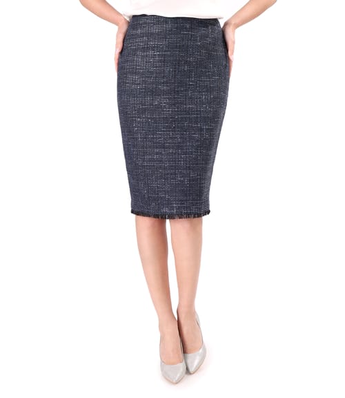 Fusta creion din bucle cu bumbac cu fir argintiu