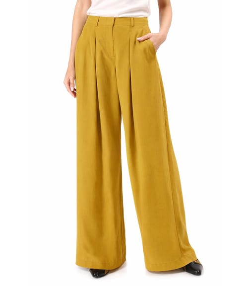 Pantaloni largi din viscoza