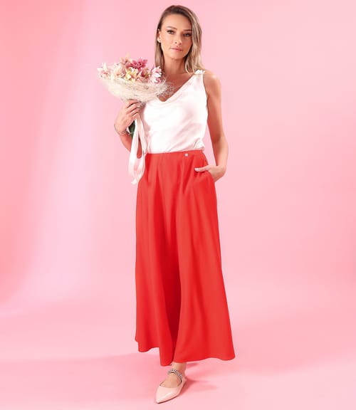 Fusta lunga din viscoza usor creponata