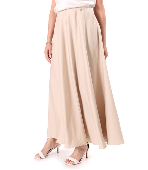 Fusta lunga din viscoza usor creponata
