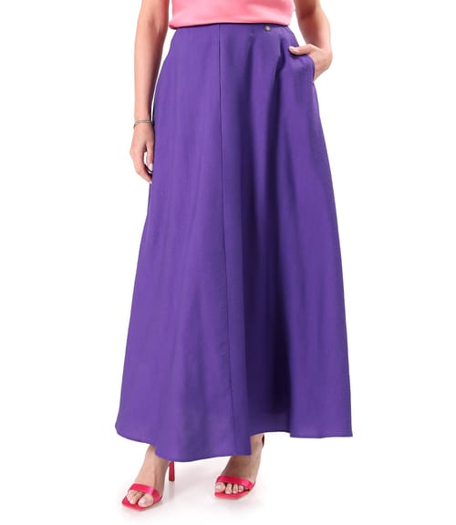 Fusta lunga din viscoza usor creponata