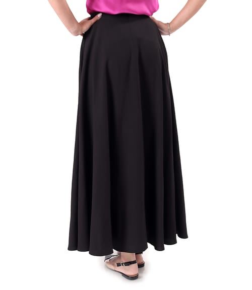 Fusta lunga din viscoza usor creponata