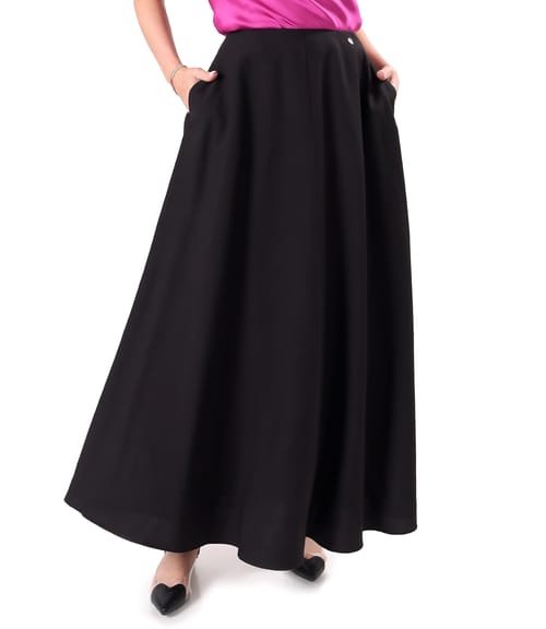 Fusta lunga din viscoza usor creponata