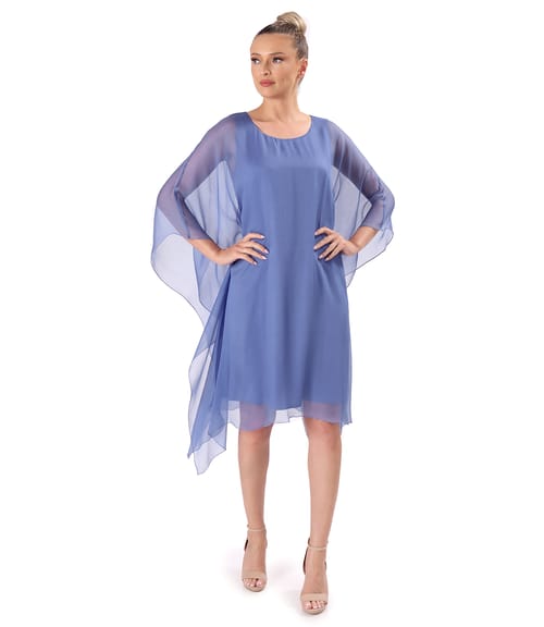 Rochie fluture din voal de matase naturala