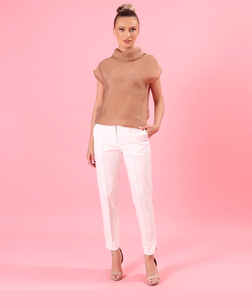 Bluza din tencel cu nasturi la spate