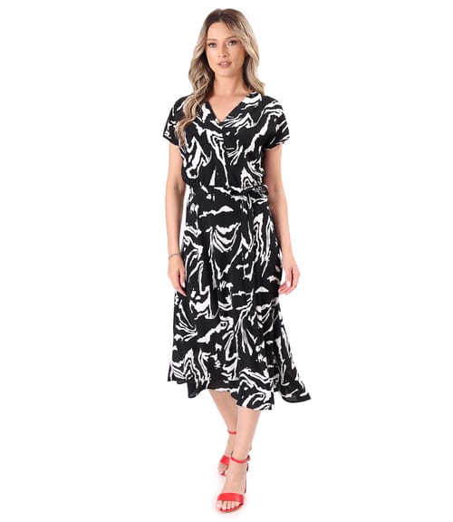 Rochie eleganta din viscoza imprimata