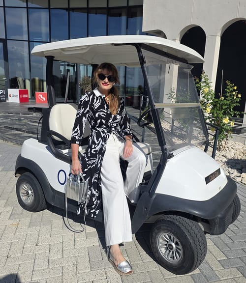 Rochie tip camasa cu pantaloni largi din denim