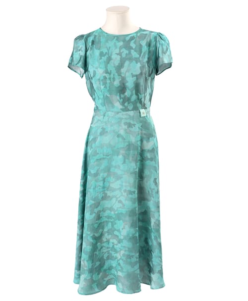 Rochie midi eleganta din viscoza imprimata