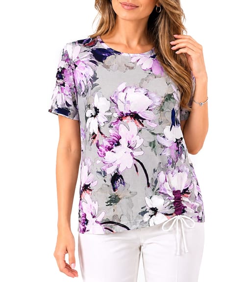 Bluza din jerse elastic cu snur in partea de jos