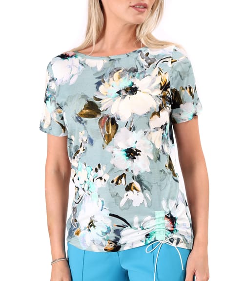 Bluza din jerse elastic cu snur in partea de jos