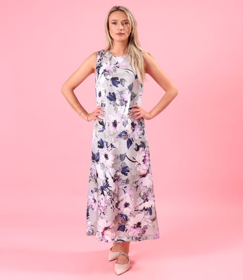 Rochie eleganta lunga din viscoza cu matase naturala