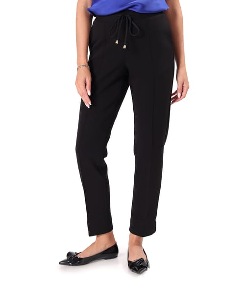 Pantaloni lejeri din stofa plina tip scuba cu bumbac
