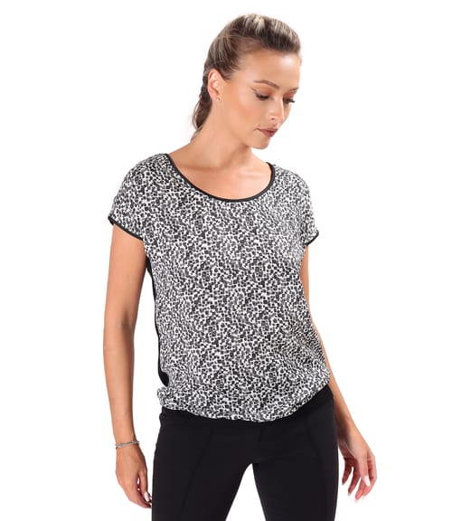 Bluza lejera cu fata imprimata cu motive geometrice
