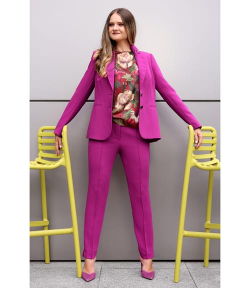 Pantaloni pana din stofa elastica cu viscoza si tencel