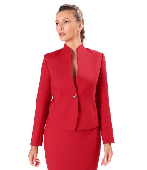 Sacou office din stofa elastica cu lana virgina