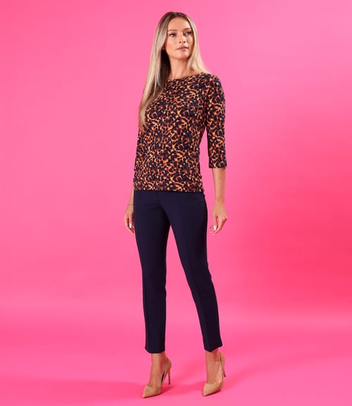 Bluza din jerse elastic de viscoza imprimat