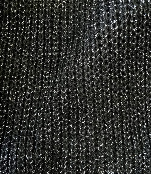Cardigan lung tricotat cu fir stralucitor