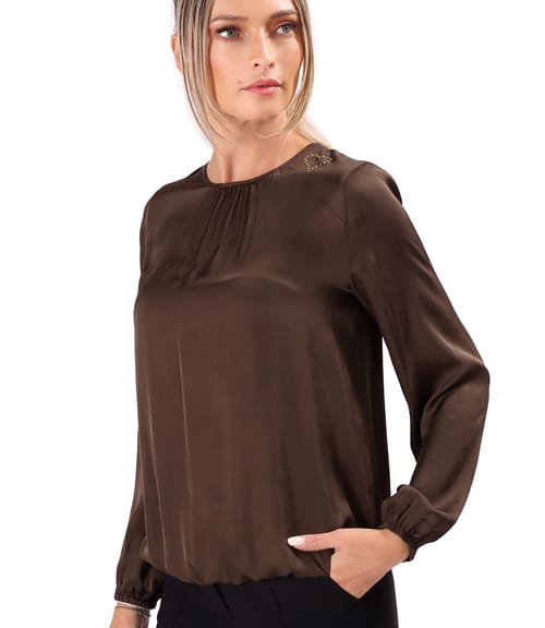 Bluza lejera din saten de viscoza