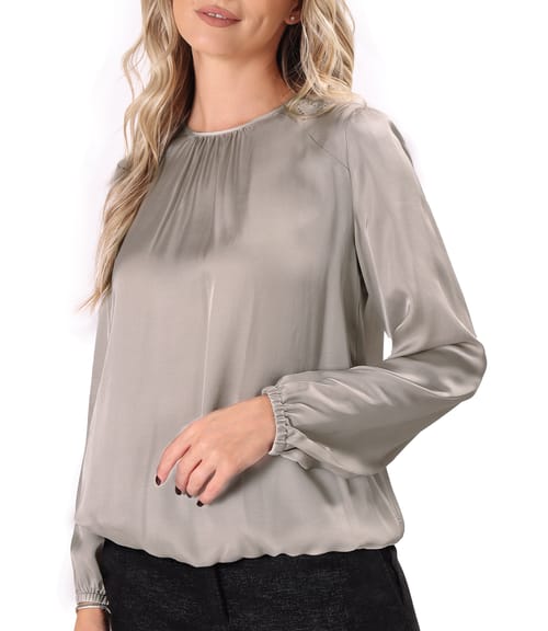 Bluza lejera din saten de viscoza