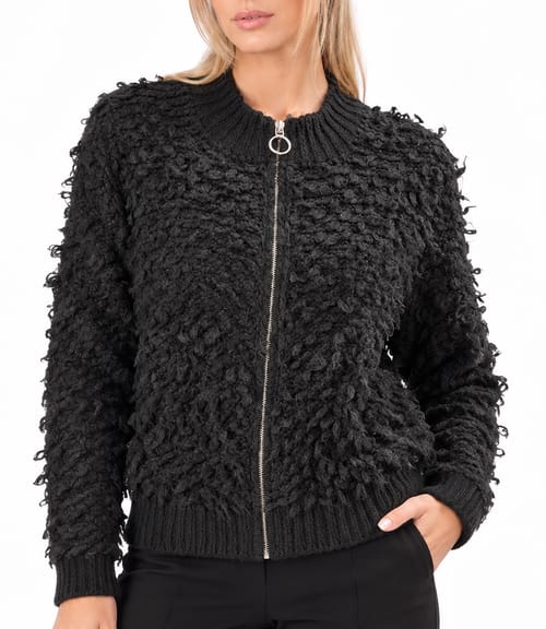 Jacheta tip cardigan cu viscoza si lana