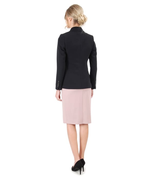 Sacou cu rochie din jerse elastic gros