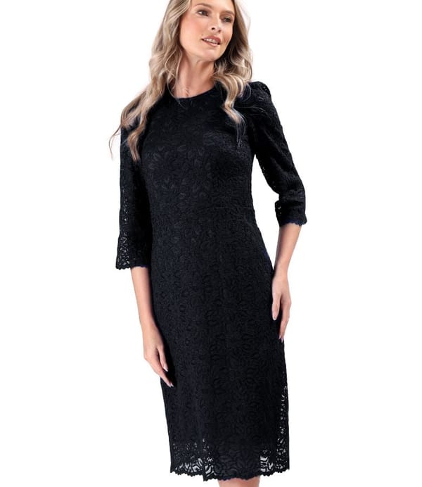 Rochie eleganta din dantela plina de bumbac cu motive florale