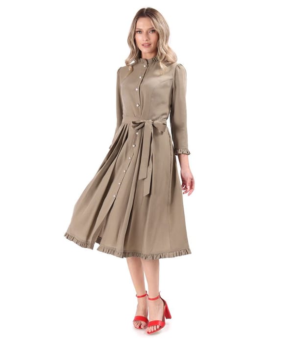 Rochie eleganta tip camasa din viscoza