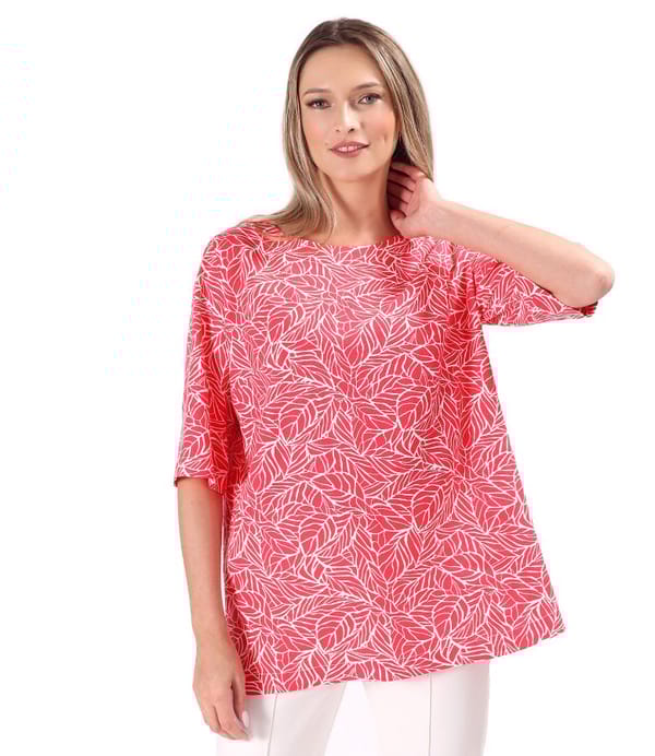 Bluza oversize cu in imprimata cu motive florale