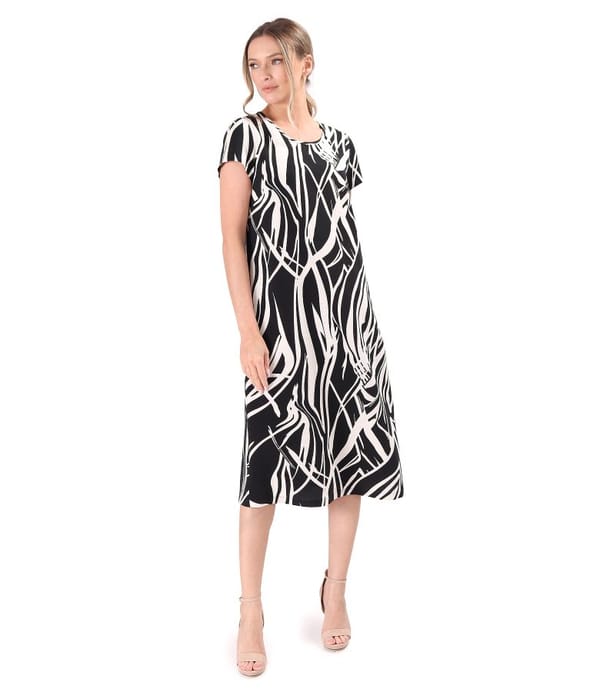 Rochie midi lejera din viscoza cu in