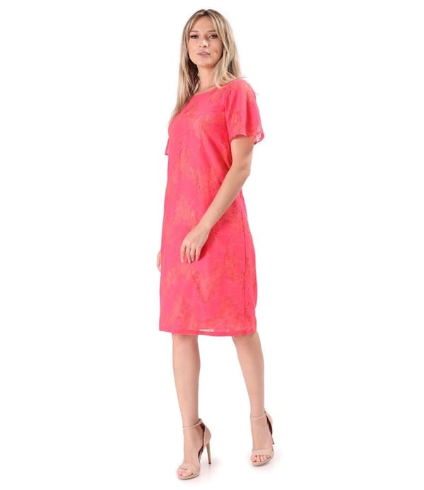 Rochie eleganta din dantela cu bumbac cu motive florale