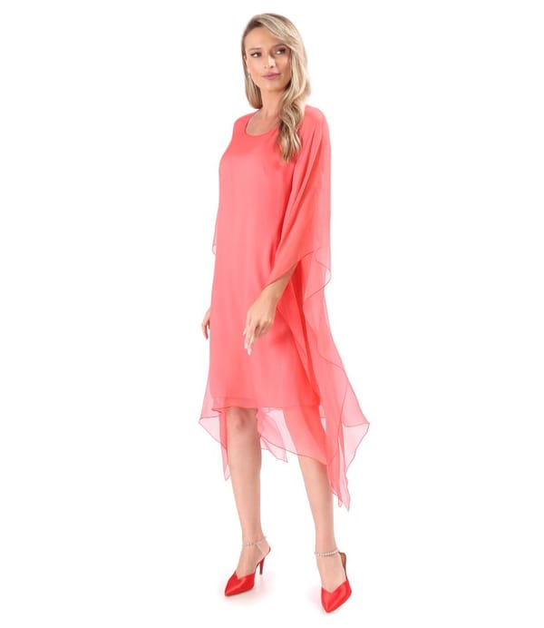 Rochie fluture din voal de matase naturala