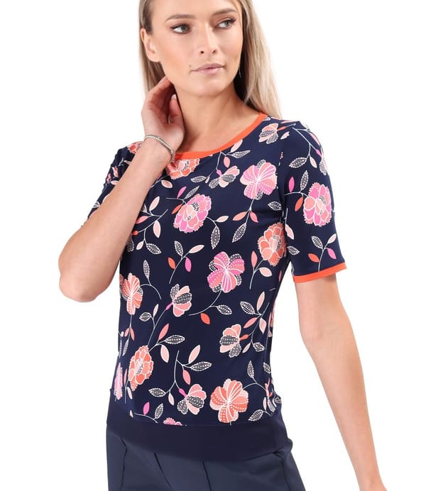 Bluza din jerse elastic imprimat in relief