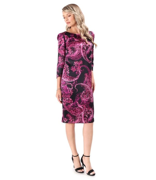 Rochie lejera din matase naturala imprimata cu motive paisley