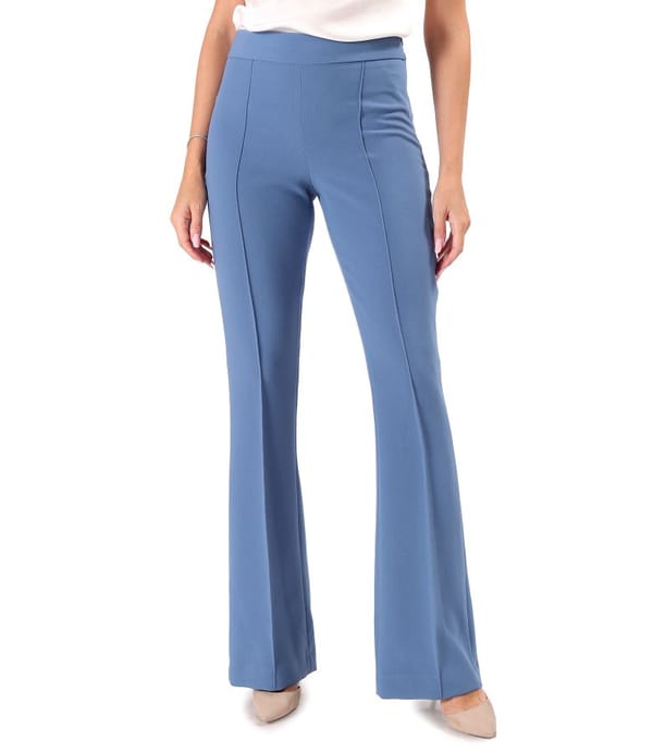 Pantaloni evazati din stofa elastica cu viscoza